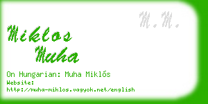 miklos muha business card